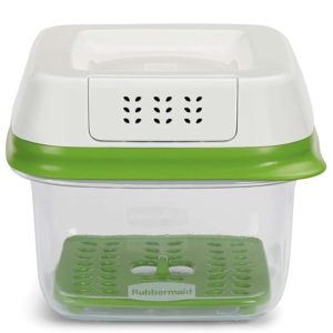 Rubbermaid FreshWorks Produce Saver Food Storage Container, Small, 2.5 Cup, Green 1920480