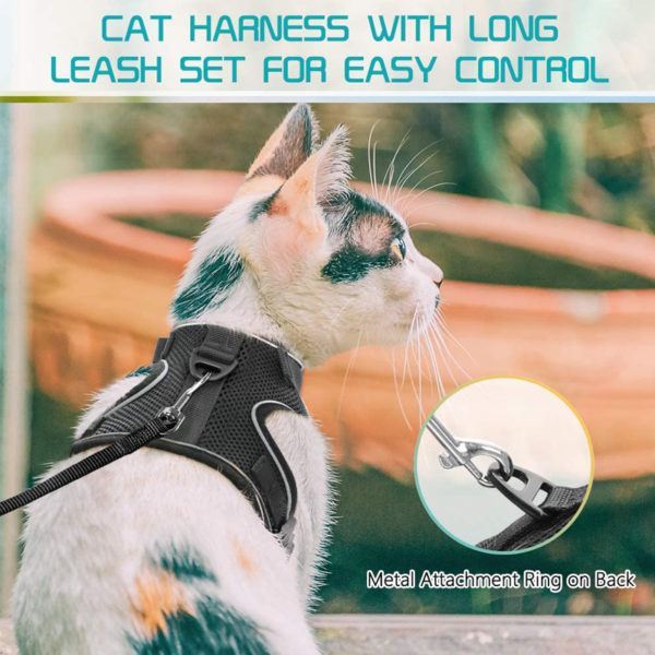 rabbitgoo Cat Harness and Leash for Walking, Escape-Proof No Choke Reflective Vest Harnesses for Small Cats. - Image 2