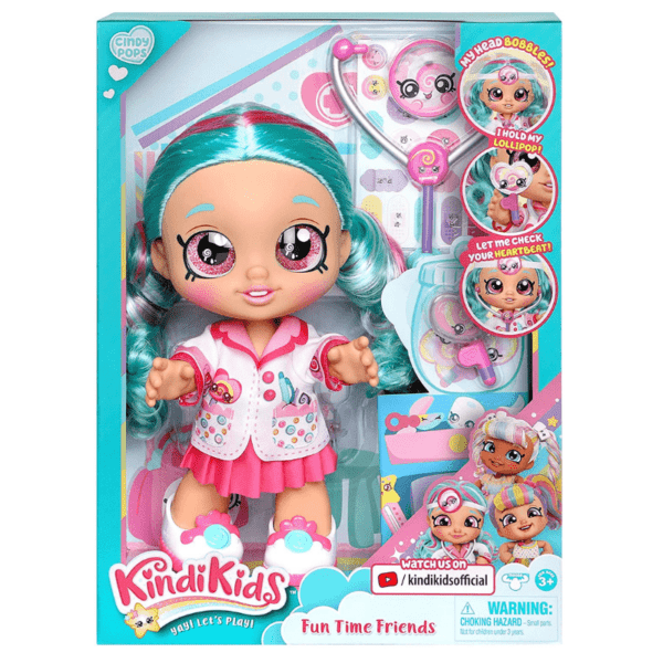 Kindi Kids Fun Time 10 Inch Doll, Dr Cindy Pops with Stethoscope - Image 2