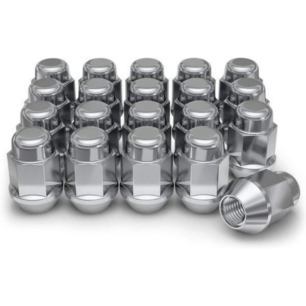 White Knight 1707S-20AM Chrome M12x1.50 Bulge Acorn Lug Nut, 20 Pack