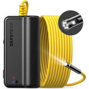 DEPSTECH Dual Lens Wireless Endoscope, 1080P Scope Camera with 7 LED Lights